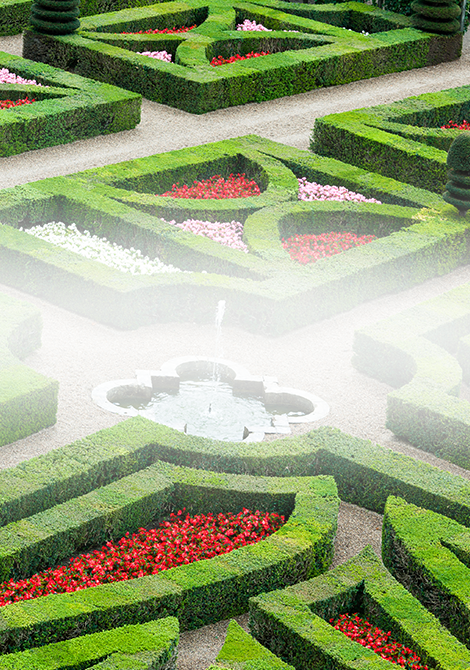 Géométrie des parterres à la française